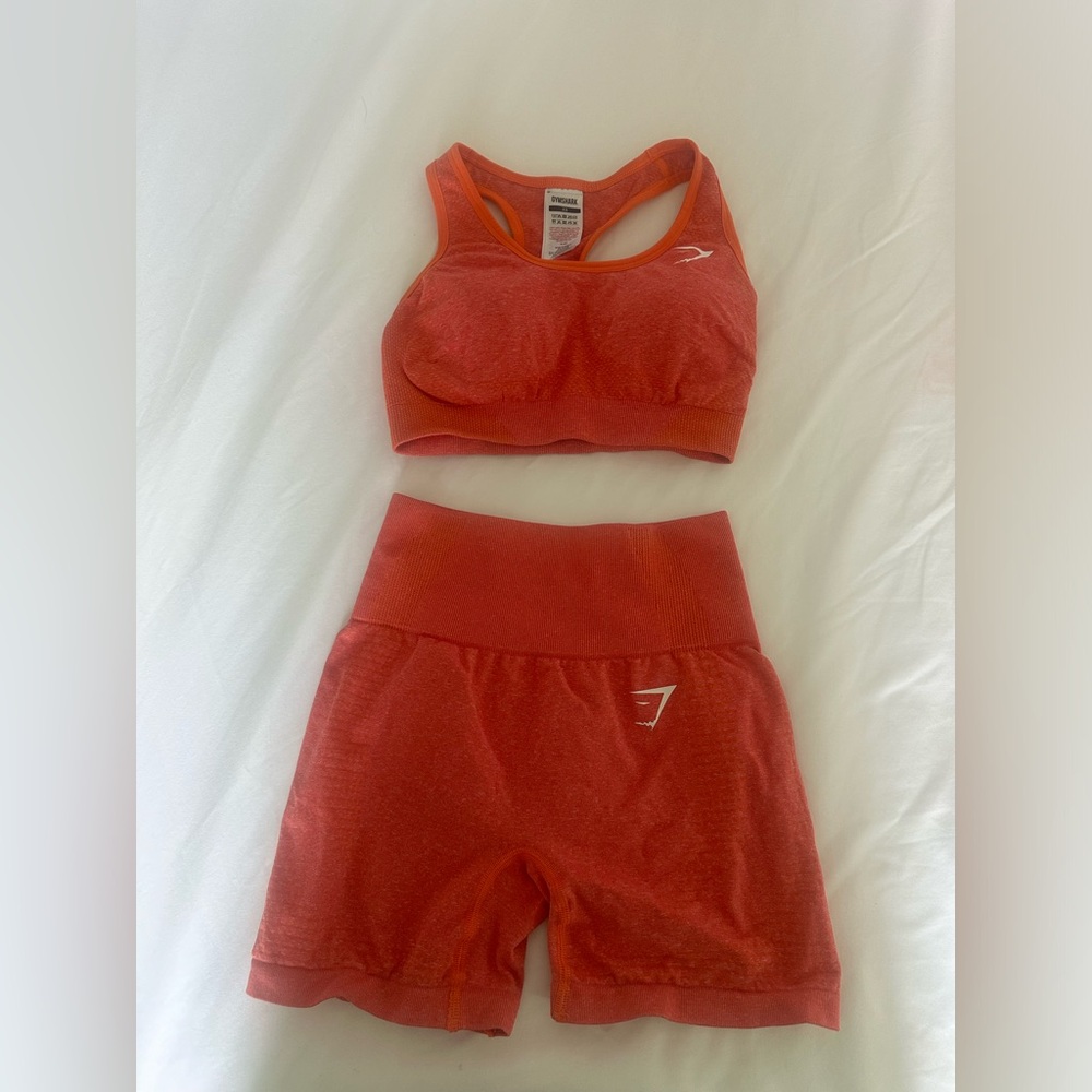 Gymshark Everyday Seamless Set in Orange, Workout Set